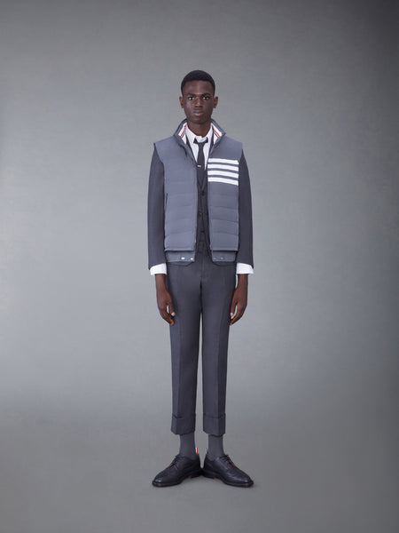 POLY TWILL DOWN FILL 4-BAR SKI VEST MED GREY