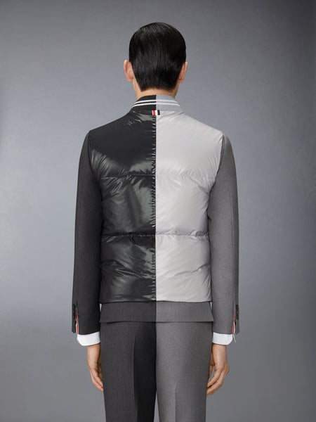 FUNMIX GLOSSY TECH DOWN FILL VEST LT GREY