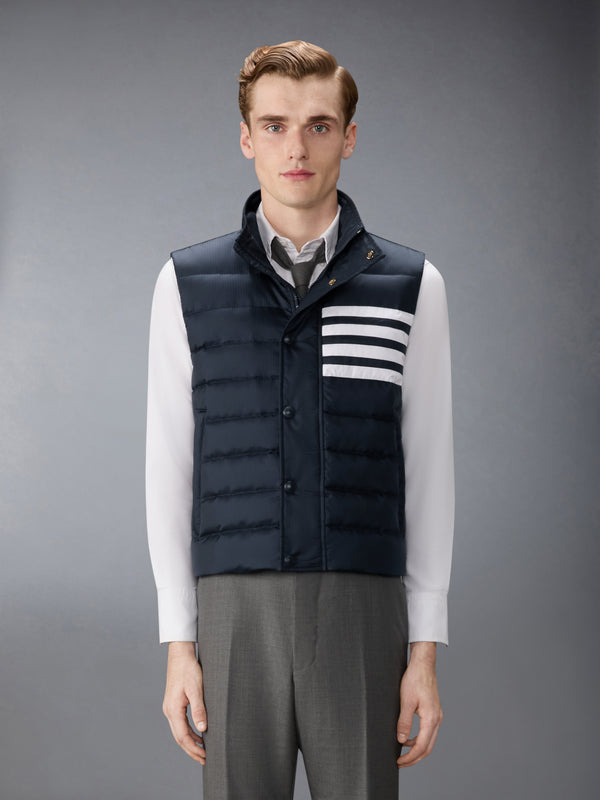 SHINY RIPSTOP LIGHTWEIGHT DOWN FILLED 4-BAR VEST - image 1