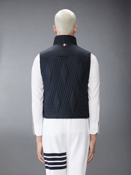 NYLON TECH ECO FILLED QUILTED VEST NAVY