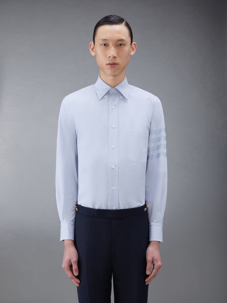 OXFORD SATIN WEAVE 4-BAR SHIRT LIGHT BLUE