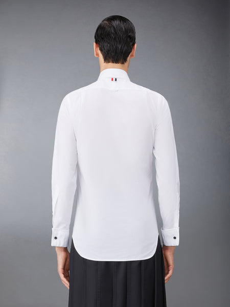 POPLIN FRENCH CUFF TUXEDO SHIRT WHITE