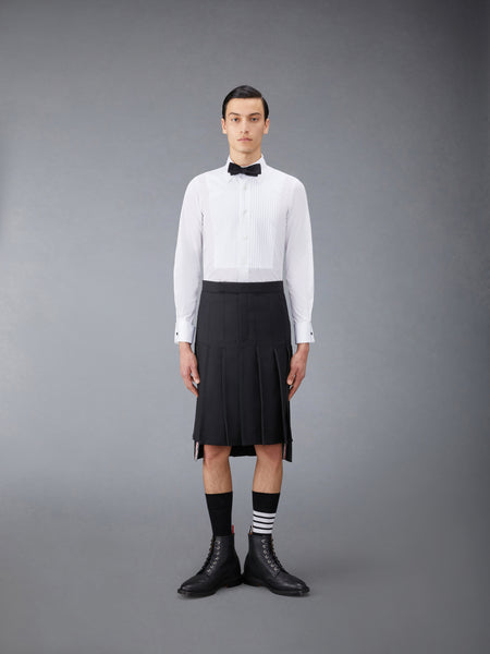 POPLIN FRENCH CUFF TUXEDO SHIRT WHITE