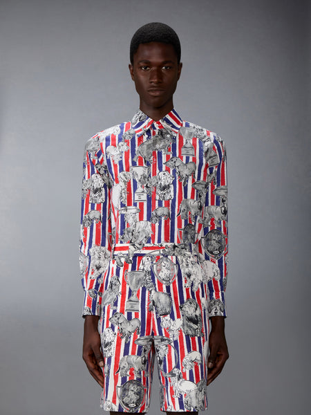 POPLIN HECTOR TOILE SHIRT RWBWHT