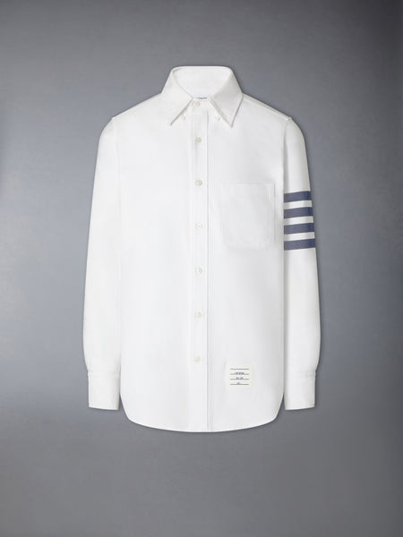 OXFORD 4-BAR SHIRT WHITE /NAVY