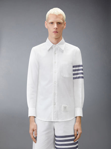 OXFORD 4-BAR SHIRT WHITE /NAVY