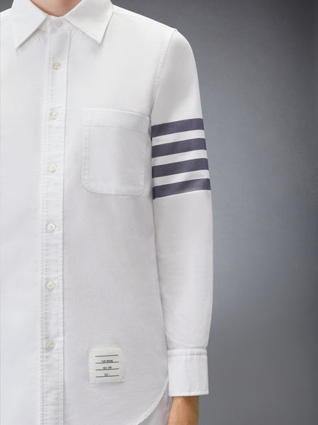 OXFORD 4-BAR SHIRT WHITE /NAVY