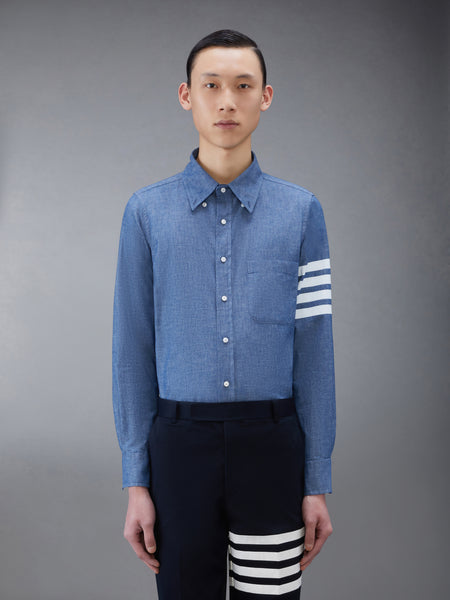 CHAMBRAY 4-BAR SHIRT BLUE
