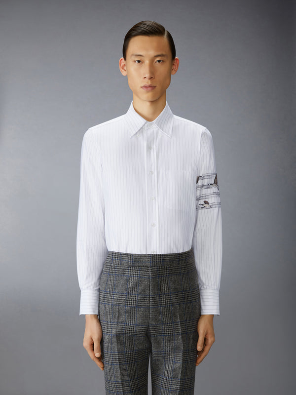 GEESE 4-BAR PINSTRIPE OXFORD SHIRT - image 1