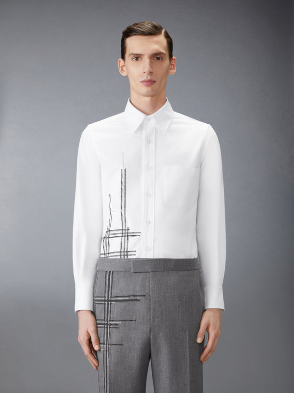 OXFORD BLANKET STITCH DEGRADE SHIRT - image 1
