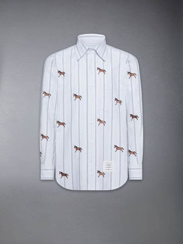 LUNAR NEW YEAR SATIN STITCH HORSE OXFORD SHIRT - featured image