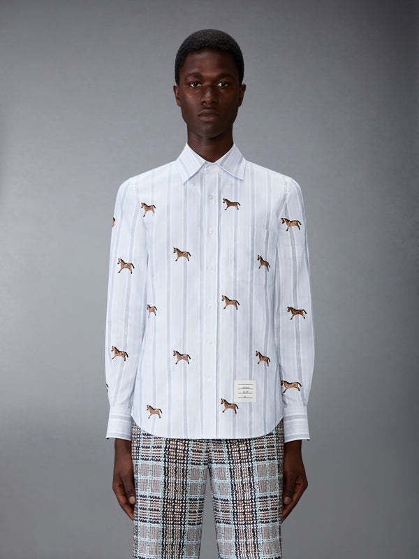 LUNAR NEW YEAR SATIN STITCH HORSE OXFORD SHIRT - image 2