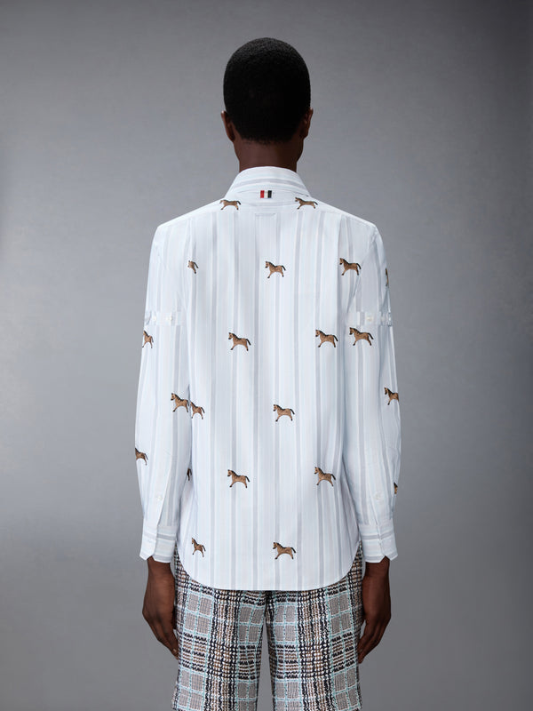 LUNAR NEW YEAR SATIN STITCH HORSE OXFORD SHIRT - image 3
