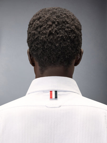 UNIVERSITY STRIPE 4-BAR LOBSTER OXFORD SHIRT MED GREY