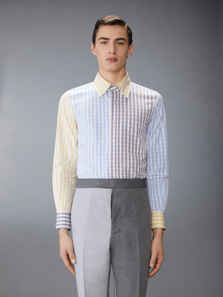 GINGHAM CHECK POPLIN FUNMIX SHIRT FUNMIX