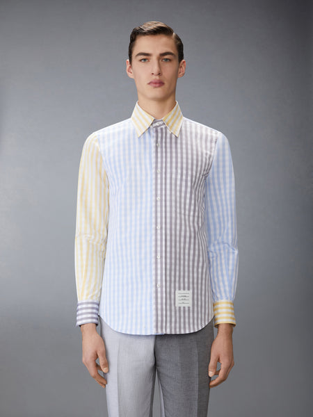 GINGHAM CHECK POPLIN FUNMIX SHIRT FUNMIX