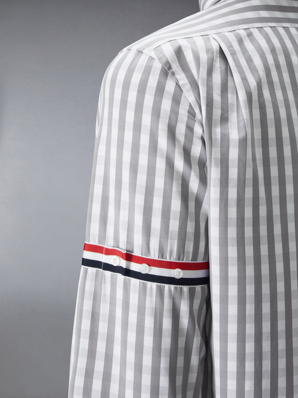 GINGHAM CHECK POPLIN ARMBAND SHIRT - image 5