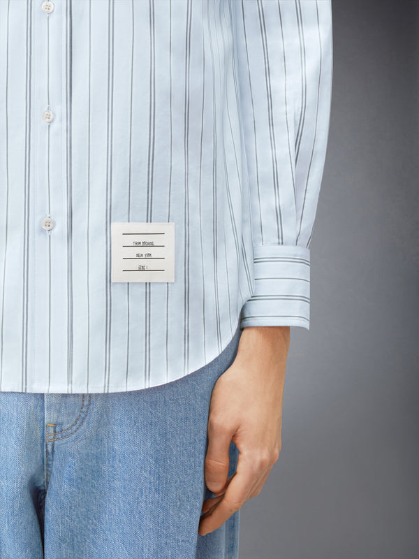 HAIRLINE STRIPE GROSGRAIN POPLIN ARMBAND SHIRT - image 6
