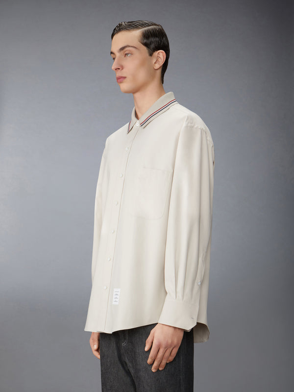 STRIPE COTTON FLANNEL OVERSIZED SHIRT - image 3