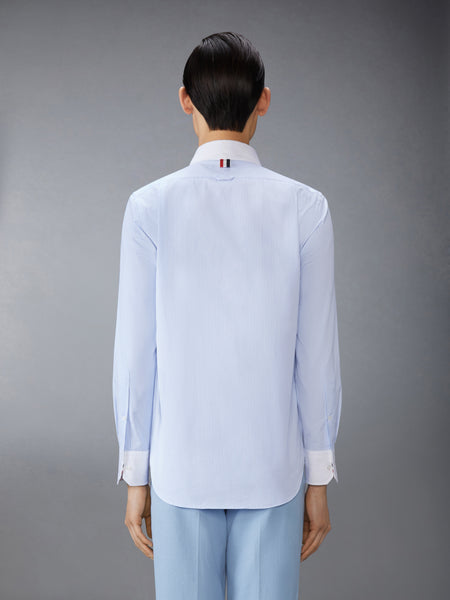 MICRO UNIVERSITY STRIPED POPLIN SHIRT LIGHT BLUE