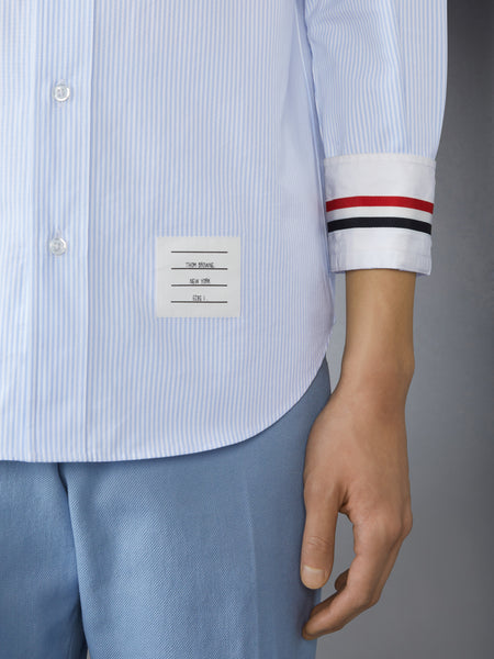 MICRO UNIVERSITY STRIPED POPLIN SHIRT LIGHT BLUE