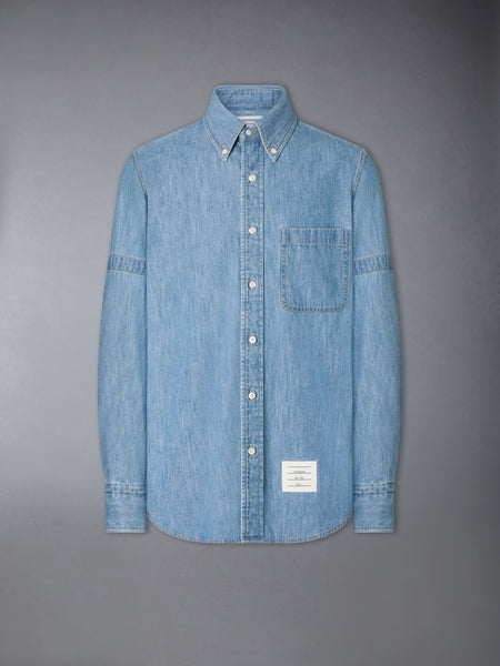 DENIM ARMBAND SHIRT LIGHT BLUE