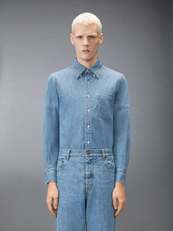 DENIM ARMBAND SHIRT - image 1