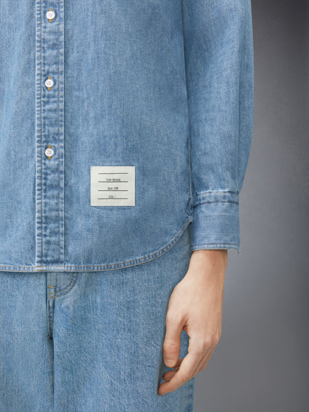 DENIM ARMBAND SHIRT LIGHT BLUE
