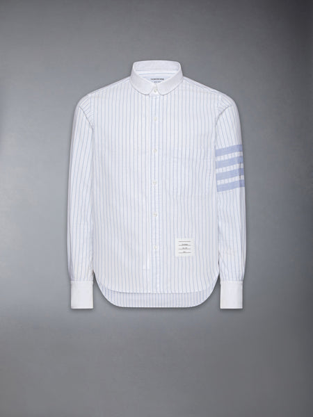 OXFORD 4-BAR SHADOW PINSTRIPE SHIRT BLUE
