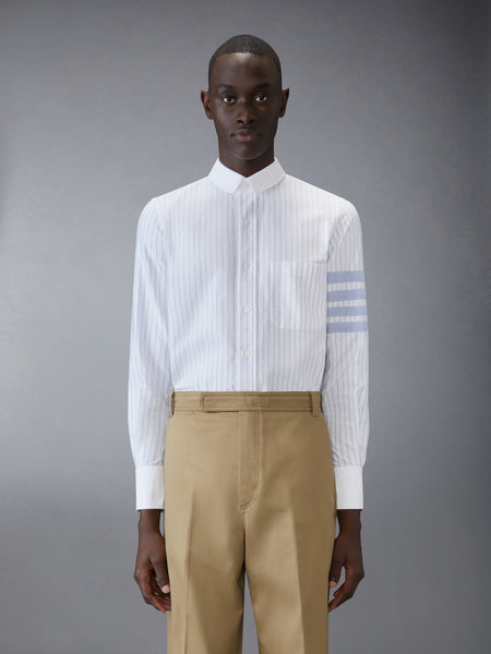 OXFORD 4-BAR SHADOW PINSTRIPE SHIRT BLUE
