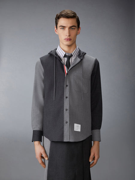 FRESCO FUNMIX HOODED SHIRT TONAL GREY