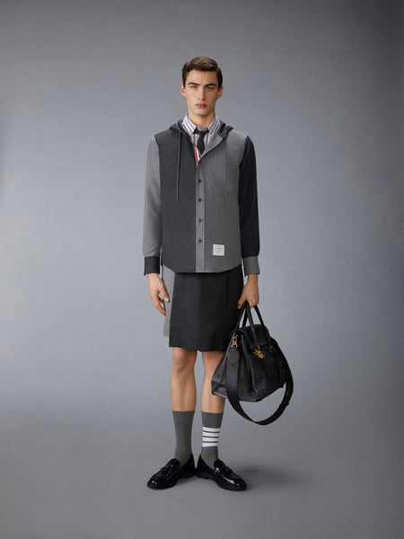 FRESCO FUNMIX HOODED SHIRT TONAL GREY