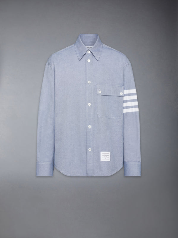 WOVEN FLANNEL 4-BAR OVERSIZED SHIRT - featured image