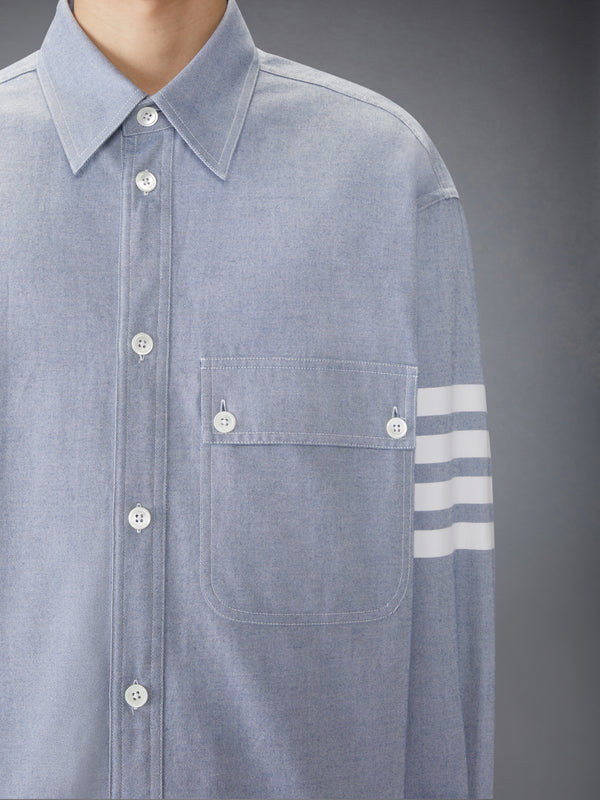 WOVEN FLANNEL 4-BAR OVERSIZED SHIRT - image 6