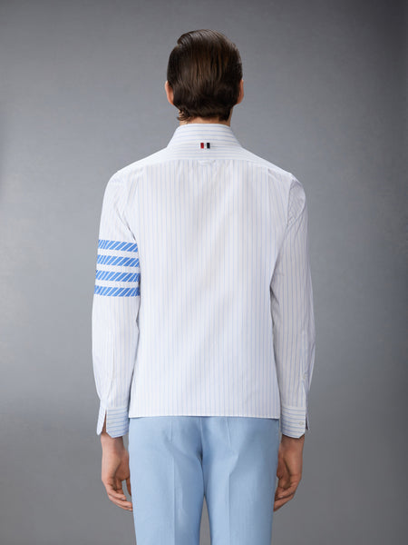 PINSTRIPE POPLIN 4-BAR  SHIRT LIGHT BLUE