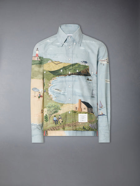 POPLIN NANTUCKET SCENIC UTILITY SHIRT SEASONAL MULTI