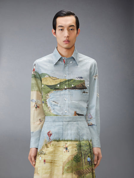 POPLIN NANTUCKET SCENIC UTILITY SHIRT SEASONAL MULTI