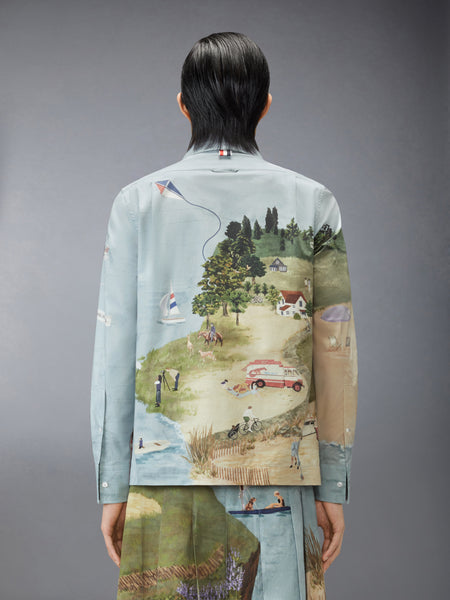 POPLIN NANTUCKET SCENIC UTILITY SHIRT SEASONAL MULTI
