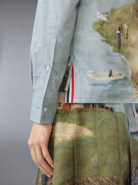 POPLIN NANTUCKET SCENIC UTILITY SHIRT SEASONAL MULTI