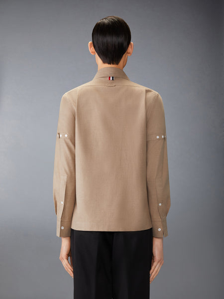 COTTON FLANNEL UTILITY SHIRT MED BROWN