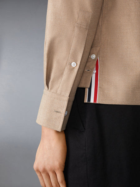 COTTON FLANNEL UTILITY SHIRT MED BROWN