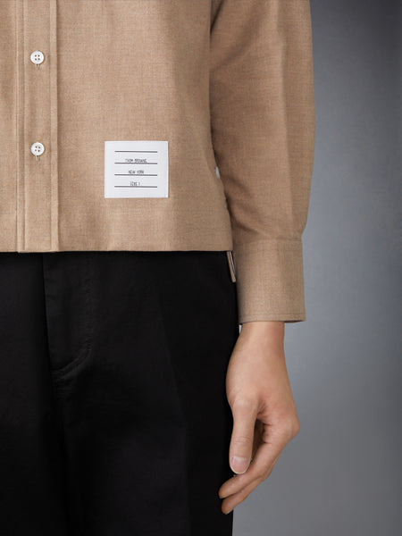 COTTON FLANNEL UTILITY SHIRT MED BROWN