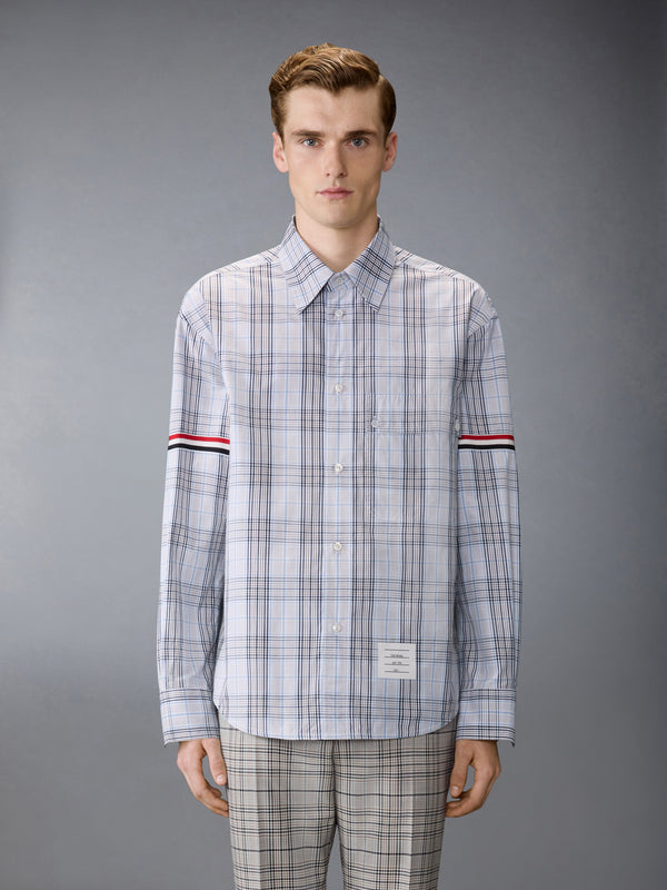 PLAID CHECK POPLIN ARMBAND OVERSIZED SHIRT - image 2