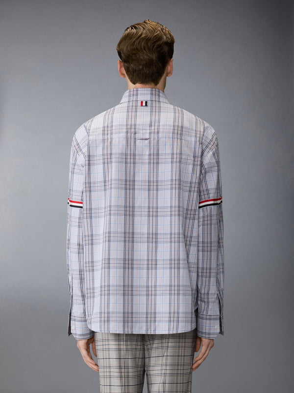 PLAID CHECK POPLIN ARMBAND OVERSIZED SHIRT - image 3