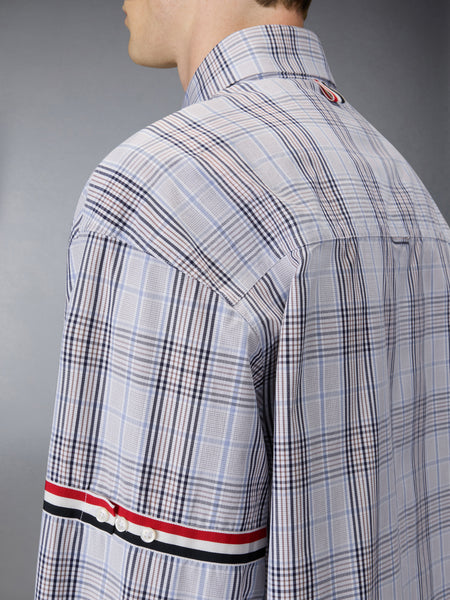 PLAID CHECK POPLIN ARMBAND OVERSIZED SHIRT SEASONAL MULTI
