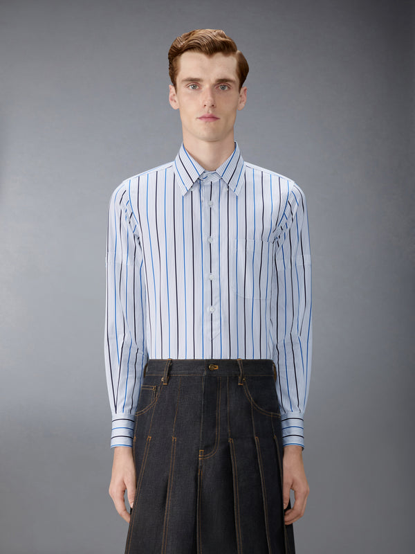 STRIPED POPLIN ARMBAND POPOVER ARMBAND SHIRT - image 1