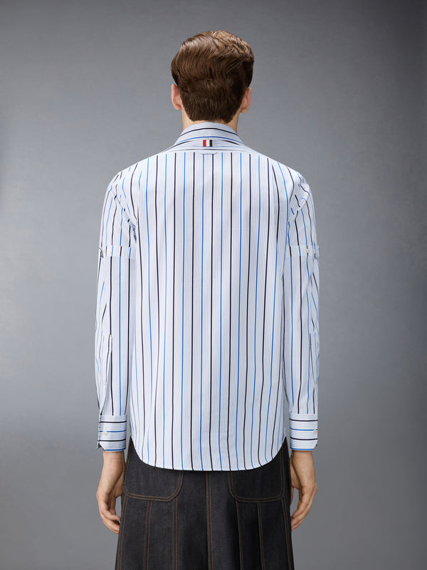 STRIPED POPLIN ARMBAND POPOVER ARMBAND SHIRT - image 3