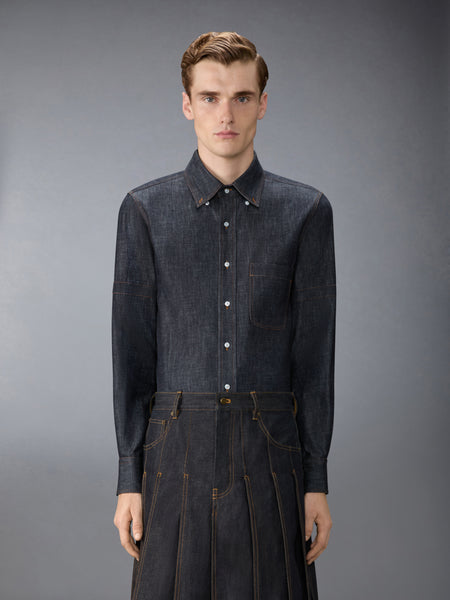 DENIM ARMBAND SHIRT NAVY