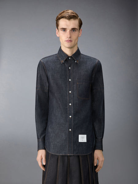DENIM ARMBAND SHIRT NAVY