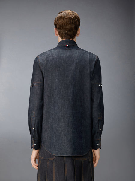 DENIM ARMBAND SHIRT NAVY
